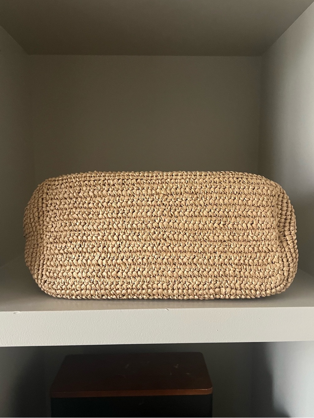 COS Clutch Bag framed Raffia Clutch Original Beige Sold Out - Picture 6 of 10